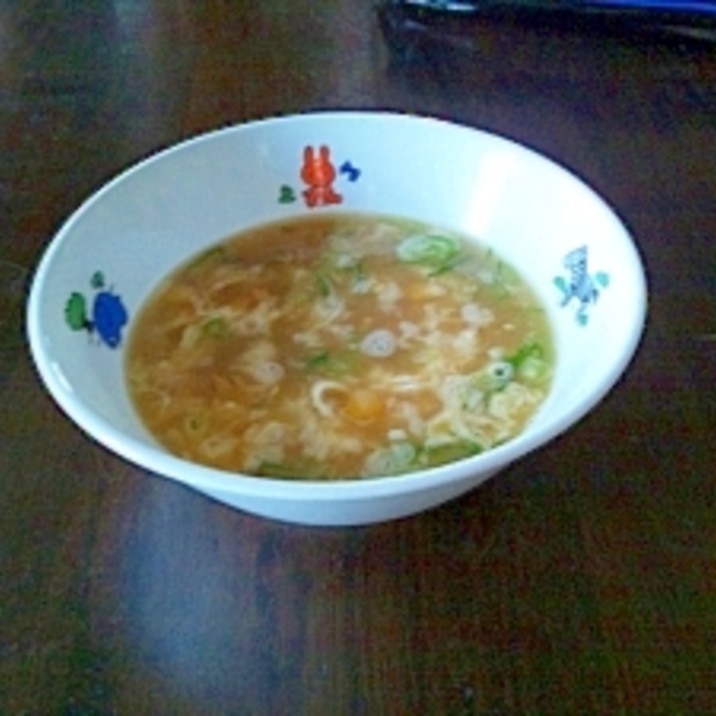 餃子によく合う☆コーンたっぷり中華スープ